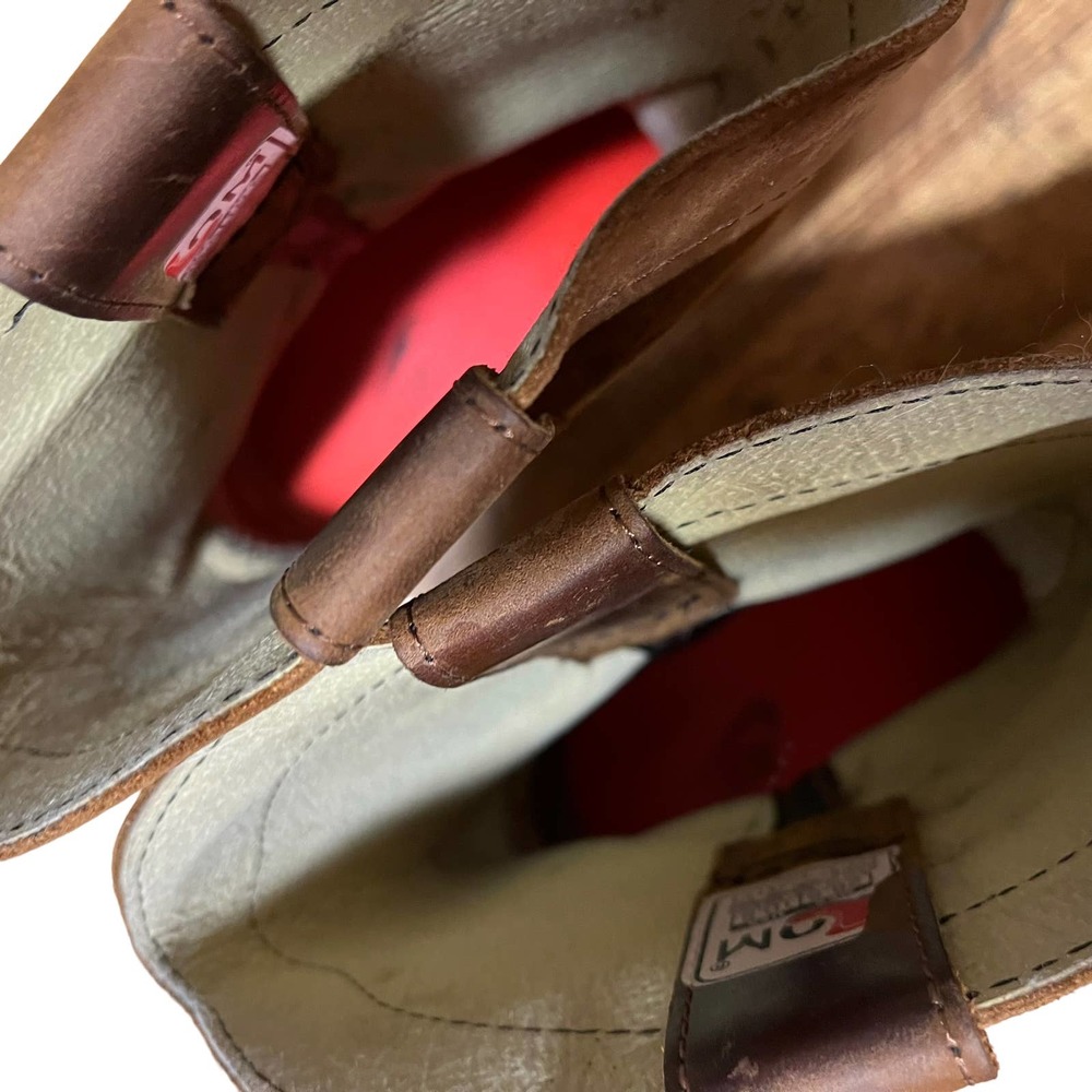 LOM Work Boots Brown Suede Western Men's Made in Mexico Size 10.5 Oil Resistant - Picture 7 of 13